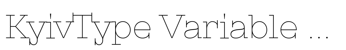 KyivType Variable Serif